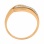 Openwork Wavy Ring Featuring 22 Diamonds. Hypoallergenic 585 Rose Gold, Rhodium Detailing. View 4