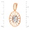 Leo Zodiac Sunburst 585 Gold Pendant. View 2