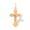 Russian Orthodox Golden Cross. Certified 585 (14kt) Rose and White Gold