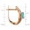 Artistic Blue Topaz and Diamond Earrings. Hypoallergenic Cadmium-free 585 (14K) Rose Gold. View 2