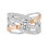 Layering Crisscross Ring with CZ. View 2