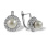White Gold Pearl and Diamond Earrings. Manufacturer discontinued