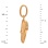 Hamsa Pendant with a Full-cut Diamond. Hypoallergenic 585 Rose Gold, Rhodium Detailing. View 3