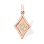 Laser-cut Rose Gold Pendant 'Aries Zodiac'. March 21 - April 20