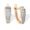 Pavé CZ Earrings. 585 (14kt) Rose Gold, Rhodium Detailing