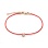 Adjustable Red String Bracelet with a Diamond. Certified 585 (14kt) Rose Gold