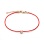 Adjustable Red String Bracelet with a Diamond. Certified 585 (14kt) Rose Gold
