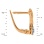 Earrings Featuring 14 Diamonds. Hypoallergenic 585 Rose Gold, Rhodium Detailing. View 2