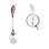 Toddler Silver Spoon with a Red Head Macaw Parrot. View 2