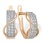 CZ Rose Gold Sash Earrings. 585 (14kt) Rose Gold