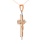 Rose and White Gold Cross Pendant for Him. View 2