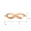 Diamond Infinity bracelet in 14kt rose gold. View 3