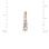 Graduated Swarovski CZ Leverback Earrings. Rose Gold. View 2