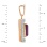 Noble Rhodolite Garnet and Diamond Pendant: Angle 3