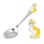 Toddler Silver Spoon with a Ginger Calico Cat. Hypoallergenic 925/999 Silver, Hot Enamel