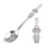 Child Silver Spoon with a Bugs Bunny. Hypoallergenic 925/999 Silver, Hot Enamel