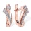 Diamond Leverback Earrings with Nostalgic Motif. Tested 585 (14K) Rose and White Gold