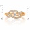 Milgrain Detail Ring Featuring 33 Diamonds. Hypoallergenic 585 Rose Gold, Rhodium Detailing. View 2