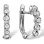 Graduated Diamond Leverback Earrings in White Gold. Tested 585 (14K) White Gold, Rhodium Finish
