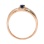 Ring with Oval Sapphire Flanked by 20 Tiny Diamonds - Angle 4