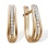 Graduated Diamond English Lock Earrings. Hypoallergenic Cadmium-free 585 (14K) Rose Gold