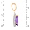 Amethyst and CZ Teardrop-shaped Pendant. View 3