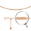 Wheat-link Adjustable Solid Chain, Width 1.55mm. Diamond-cut Tested 14kt (585) Rose Gold