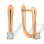 Iconic Diamond Solitaire Earrings in Rose Gold. Hypoallergenic Cadmium-free 585 (14K) Rose Gold