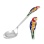 Toddler Silver Spoon with a Red Head Macaw Parrot. Hypoallergenic 925/999 Silver, Hot Enamel
