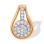 Diamond Slide Pendant 'A Delicate Glimmer'. Hypoallergenic Cadmium-free 585 (14K) Rose Gold