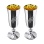 Set of 2 Polished Silver Champagne Glasses. Hypoallergenic Antibacterial 925 Gilded Silver