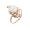 Estate 9mm Pearl Ring with Diamonds