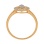 "Madame de Pompadour" Ring with Diamonds in Hypoallergenic 585 Rose Gold - Angle 4