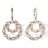 Earrings Artistically Woven from Gold and Diamonds. Hypoallergenic Cadmium-free 585 (14K) Rose Gold