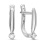 Solitaire Diamond Leverback Earrings. Certified 585 (14kt) White Gold, Rhodium Finish