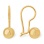 Golden Globes Kidney Back Wire Earrings. Certified 585 (14kt) Rose Gold