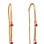 Ruby Threader Earrings. View 2