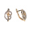 CZ Delight Earrings. 585 (14kt) Rose Gold, Rhodium Detailing