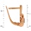 Knot Design Earrings with Diamond Clusters. Hypoallergenic 585 Rose Gold, Rhodium Detailing. View 2