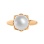 585 rose gold ring with 9mm pearl. View 2
