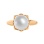 585 rose gold ring with 9mm pearl. View 2