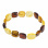 Cushion shaped amber stretch bracelet