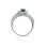 Emerald and Diamond Scrollwork Ring. View 3