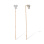 Chain Earrings 'Diamond Luck Stars'. Hypoallergenic Cadmium-free 585 (14K) Rose Gold