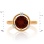 Rose Gold Ring Featuring Garnet and 3 Diamonds - Angle 2