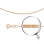 Single Curb-link Solid Chain, Width 1.0mm. Certified 585 (14kt) Rose Gold, Diamond Cuts