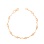 Bezel-set Diamond Station Rose Gold Bracelet. View 2