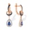 A Decadent Era-inspired Sapphire Earrings. 585 (14kt) Rose Gold, White & Black Rhodium