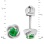 Emerald Swirl Stud Earrings. View 2