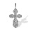 Prominent Orthodox Cross for Him. Hypoallergenic 925 Silver with Rhodium Plating